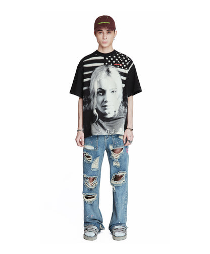 OFFONOFF RIPPED JEANS